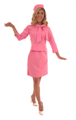 Rosafarbenes Platin-Kostüm für Damen