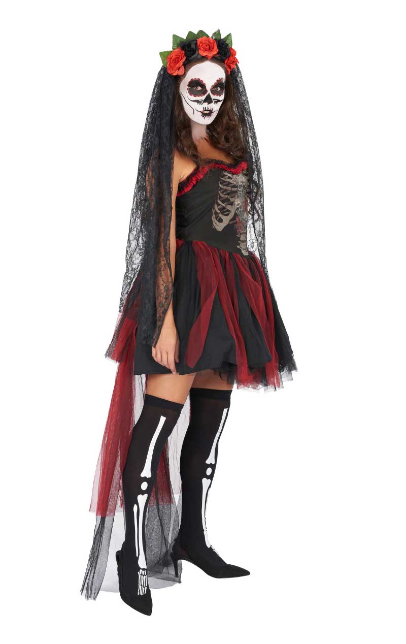 Womens Day Of The Dead Dress Costume - fancydress.com