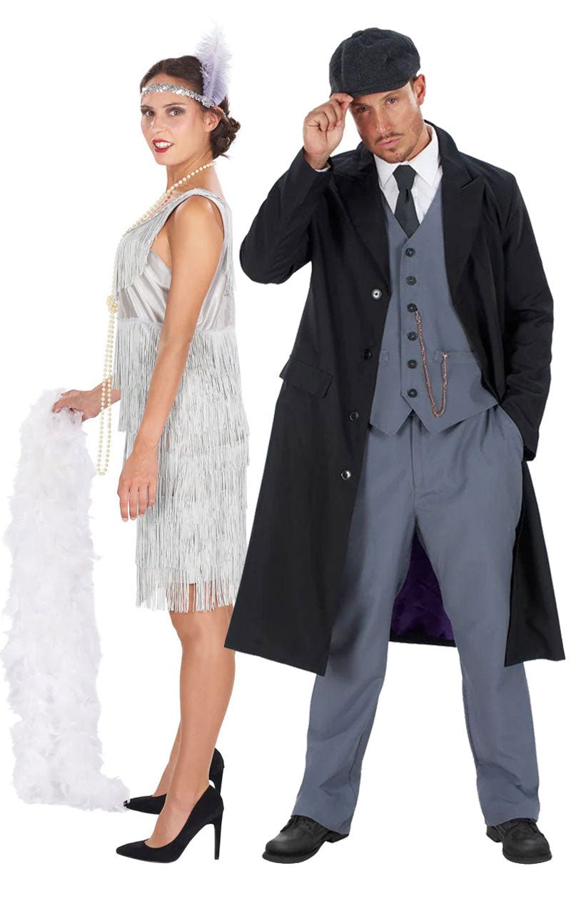 1920s Gangster & Silver Flapper Couples Costume - Fancydress.com
