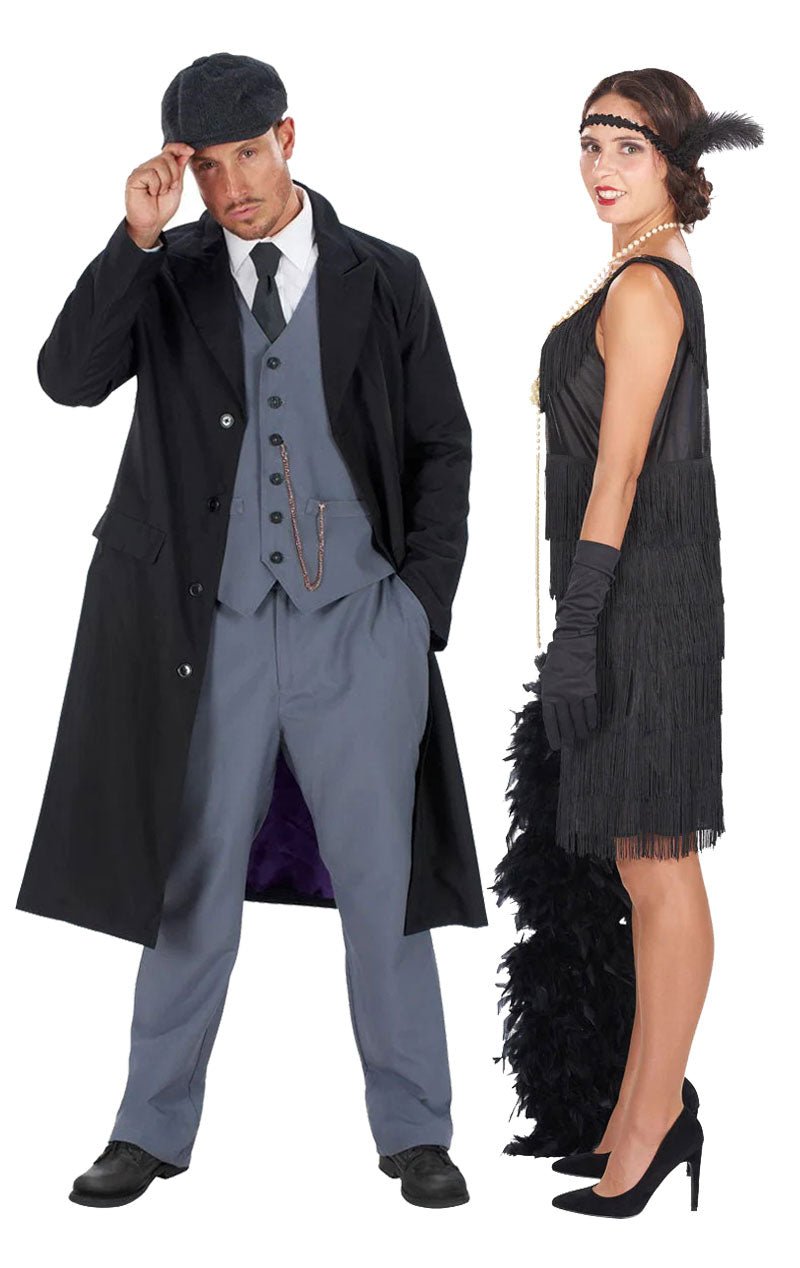 1920s Gansgter & Black Flapper Couples Costume - Fancydress.com
