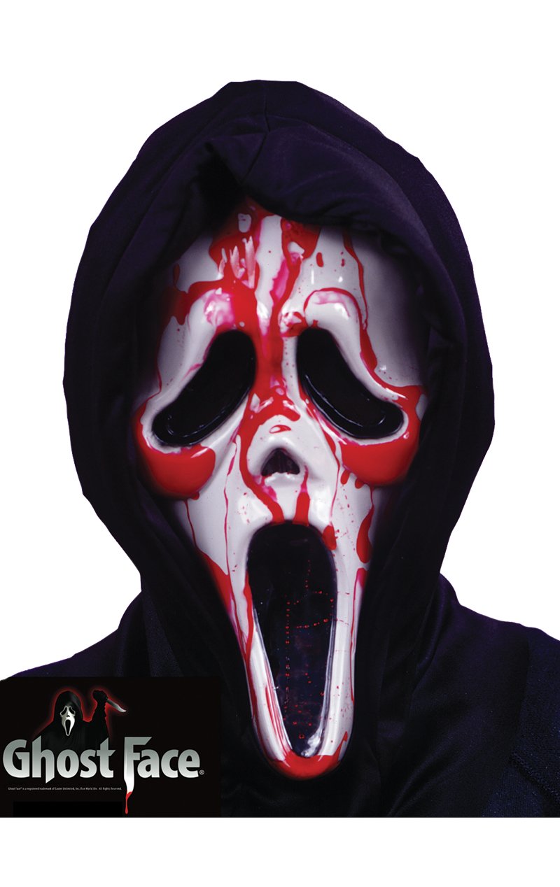 Adult Bleeding Ghostface Mask Accessory - Fancydress.com
