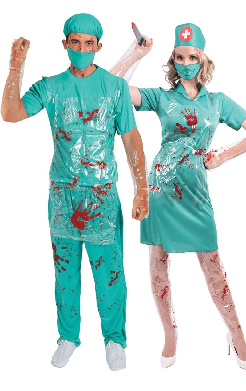 Bloody Nurse & Doctor Couples Costume - Fancydress.com