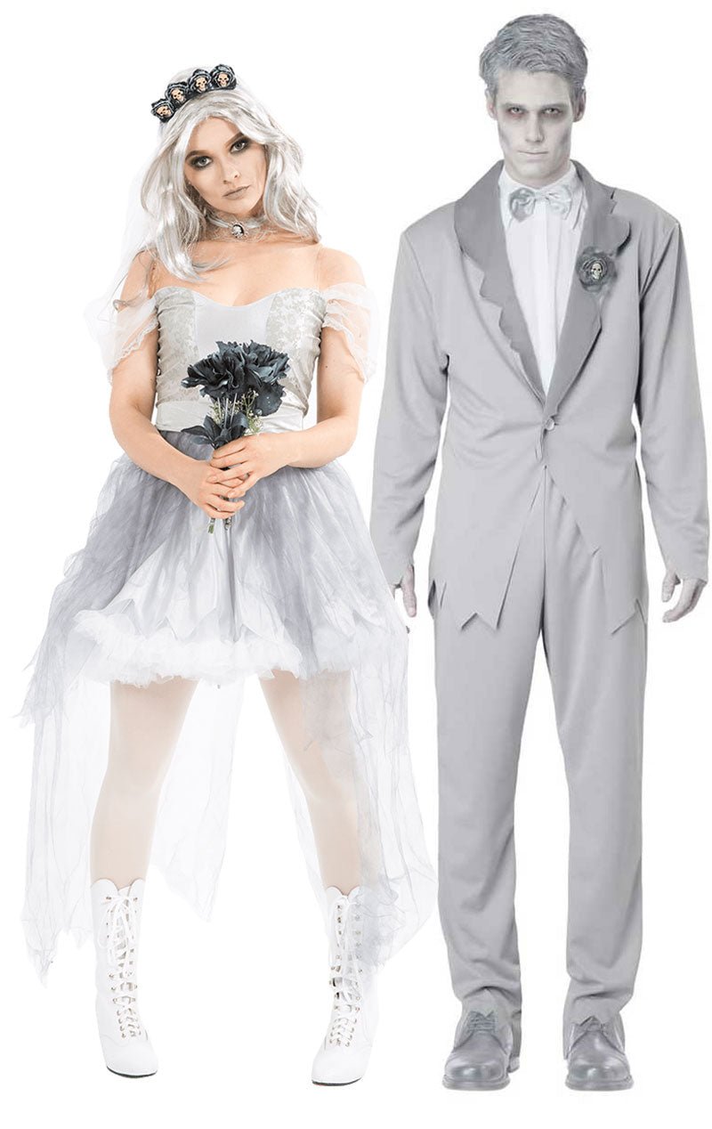 Deadly Bride & Groom Couples Costume - Fancydress.com