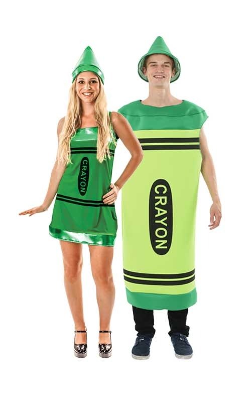 Green Crayons Couples Costume - Fancydress.com