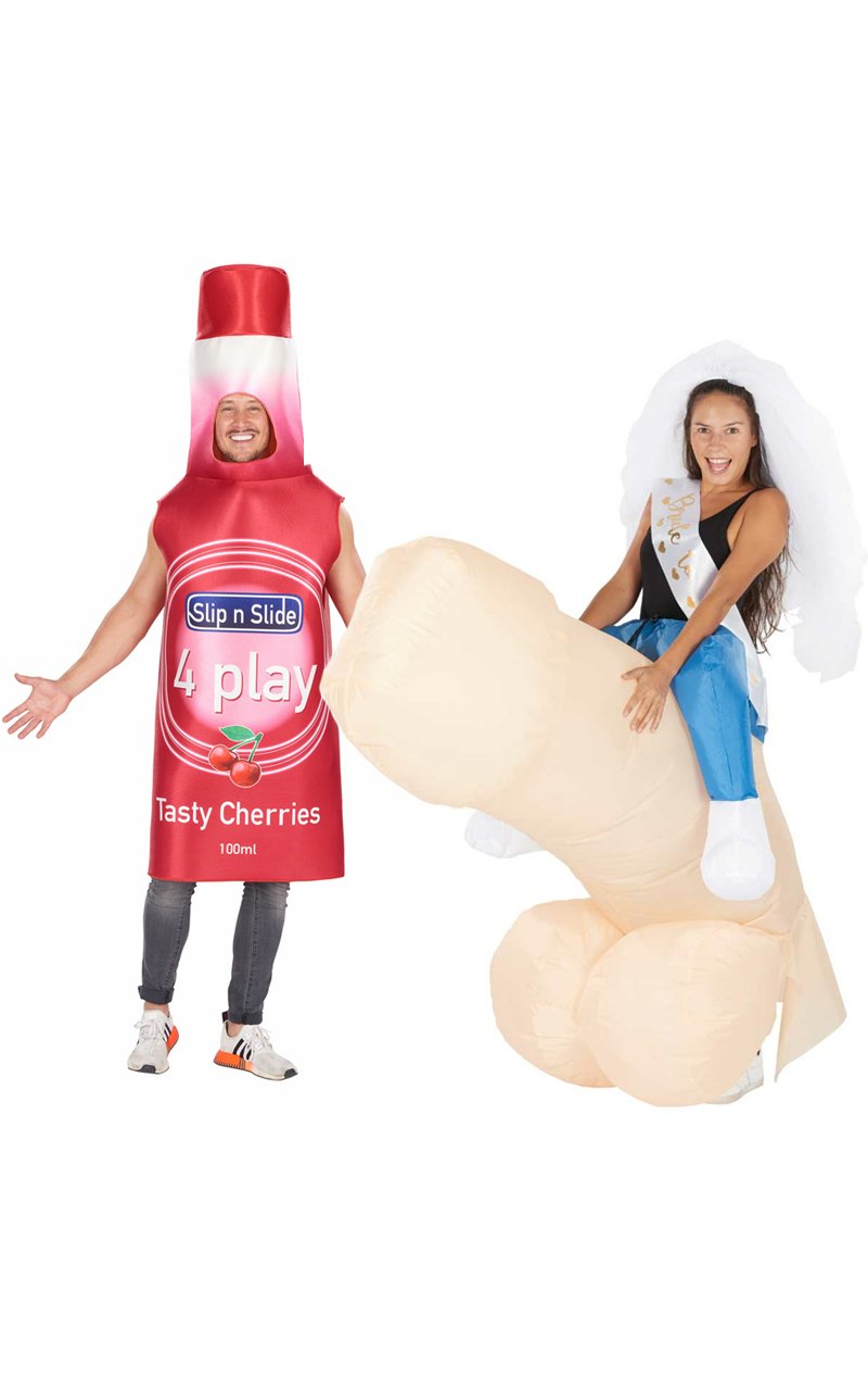Inflatable Male Parts & Pleasure Couples Costume - Fancydress.com