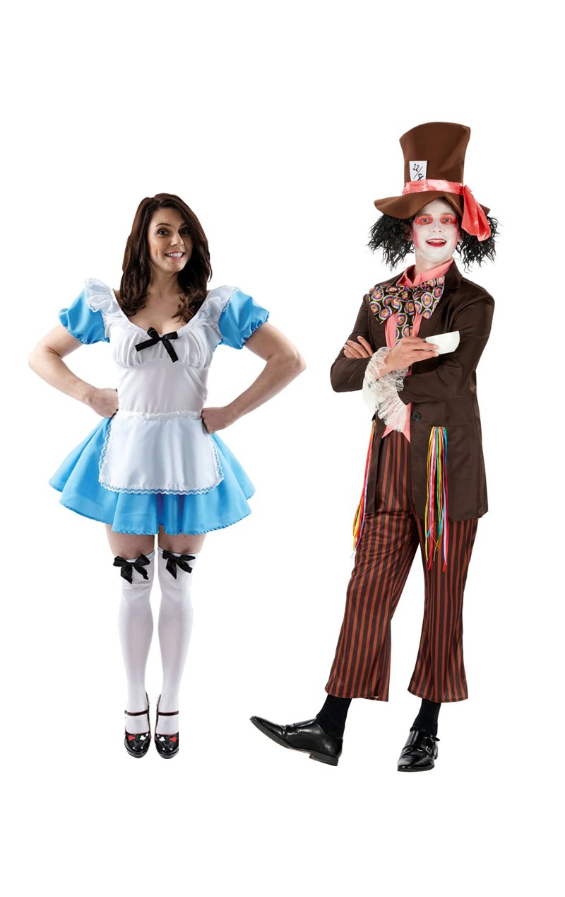 Mad Hatter & Alice Couples Costume - Fancydress.com