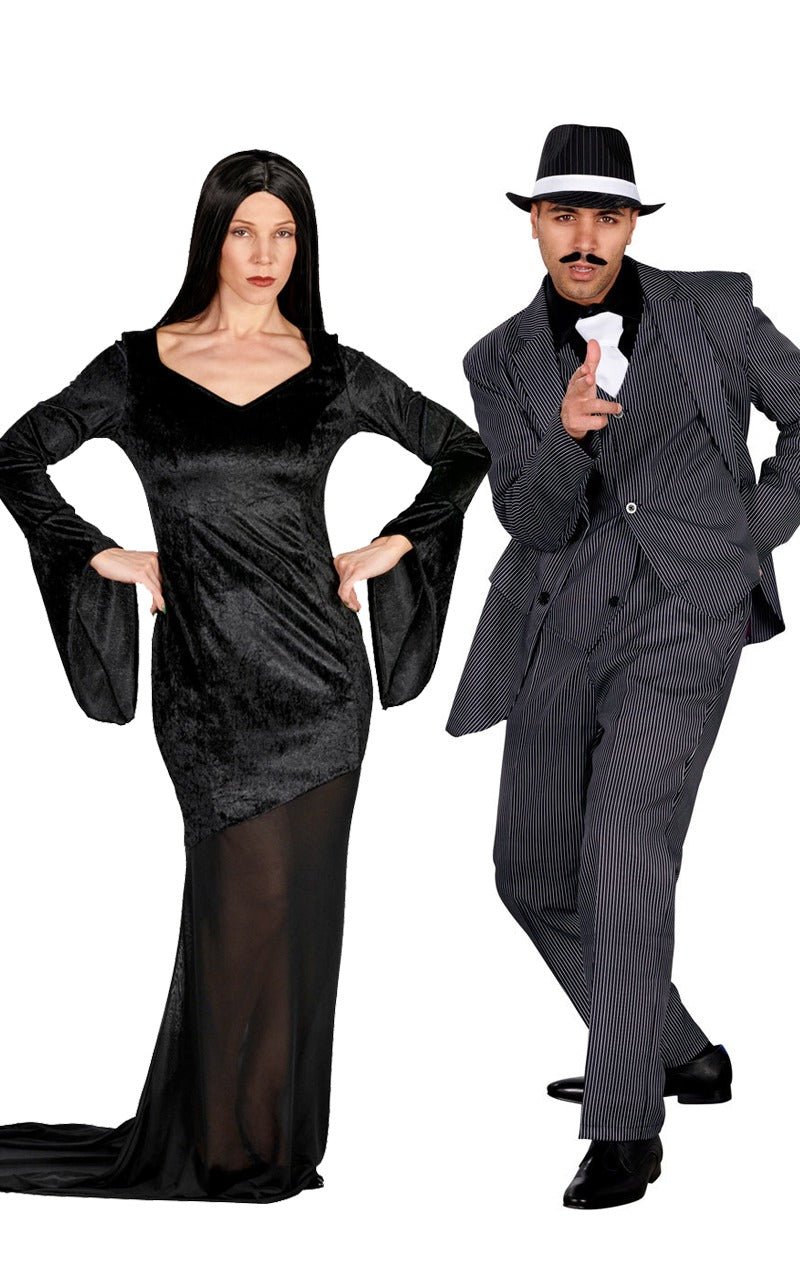 Madam of Darkness & 20s Gangster Couples Costume - Fancydress.com