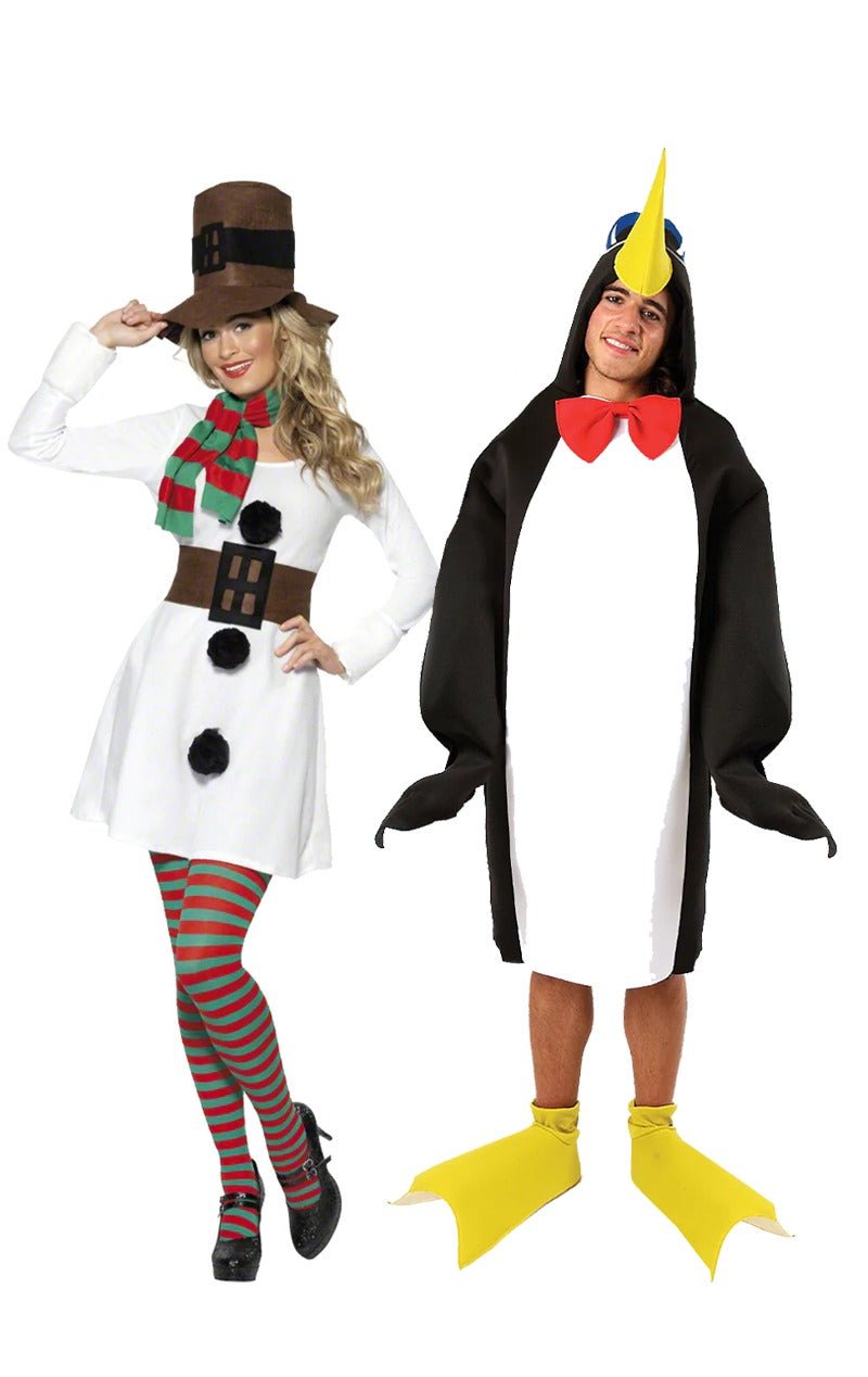 Miss Snowman & Penguin Couples Costume - Fancydress.com