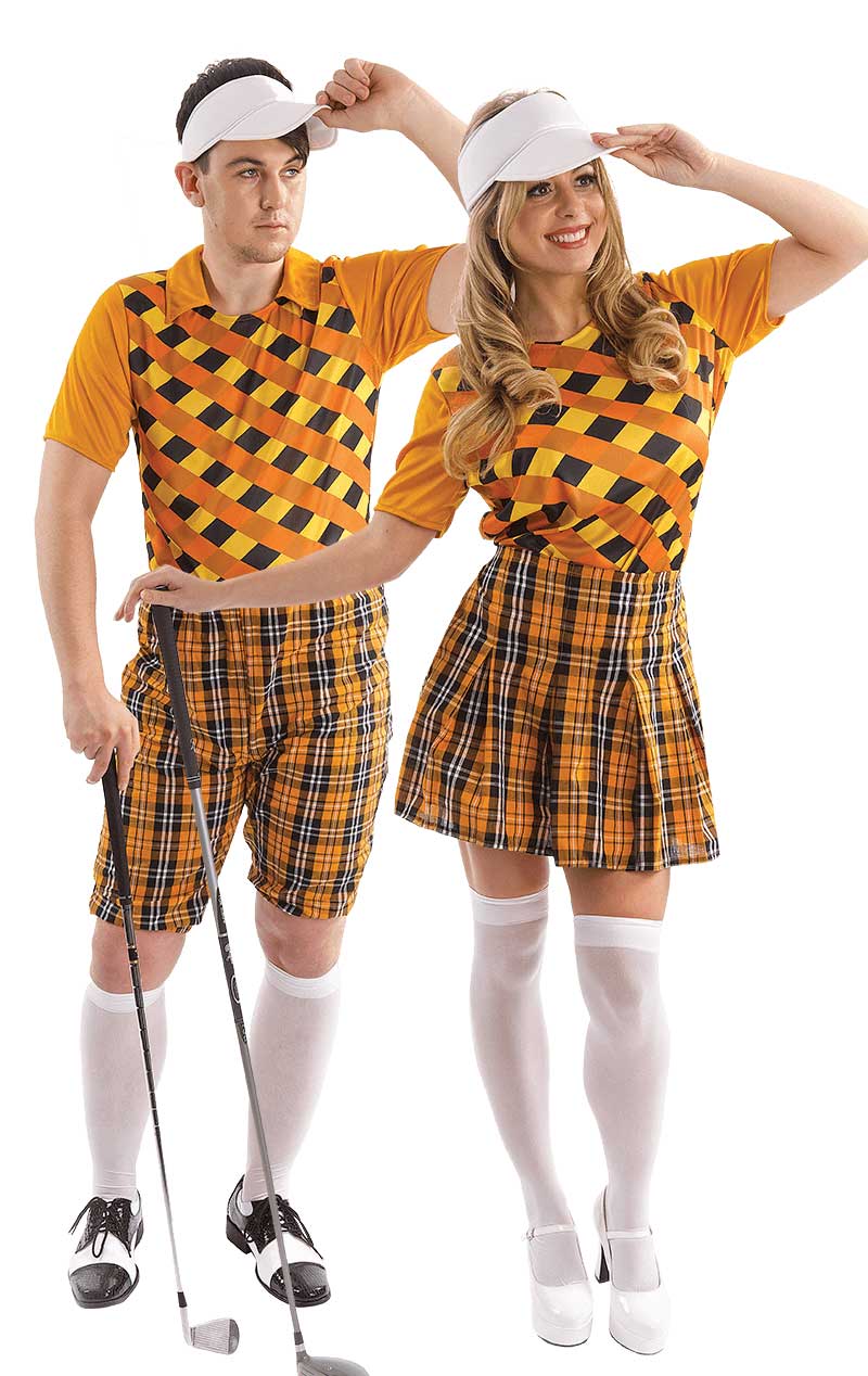 Orange Pub Golf Couples Costume - Fancydress.com