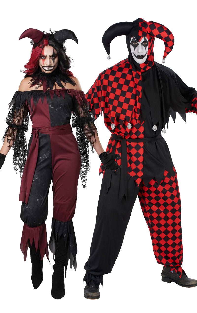 Psycho & Killer Jester Couples Costume - Fancydress.com