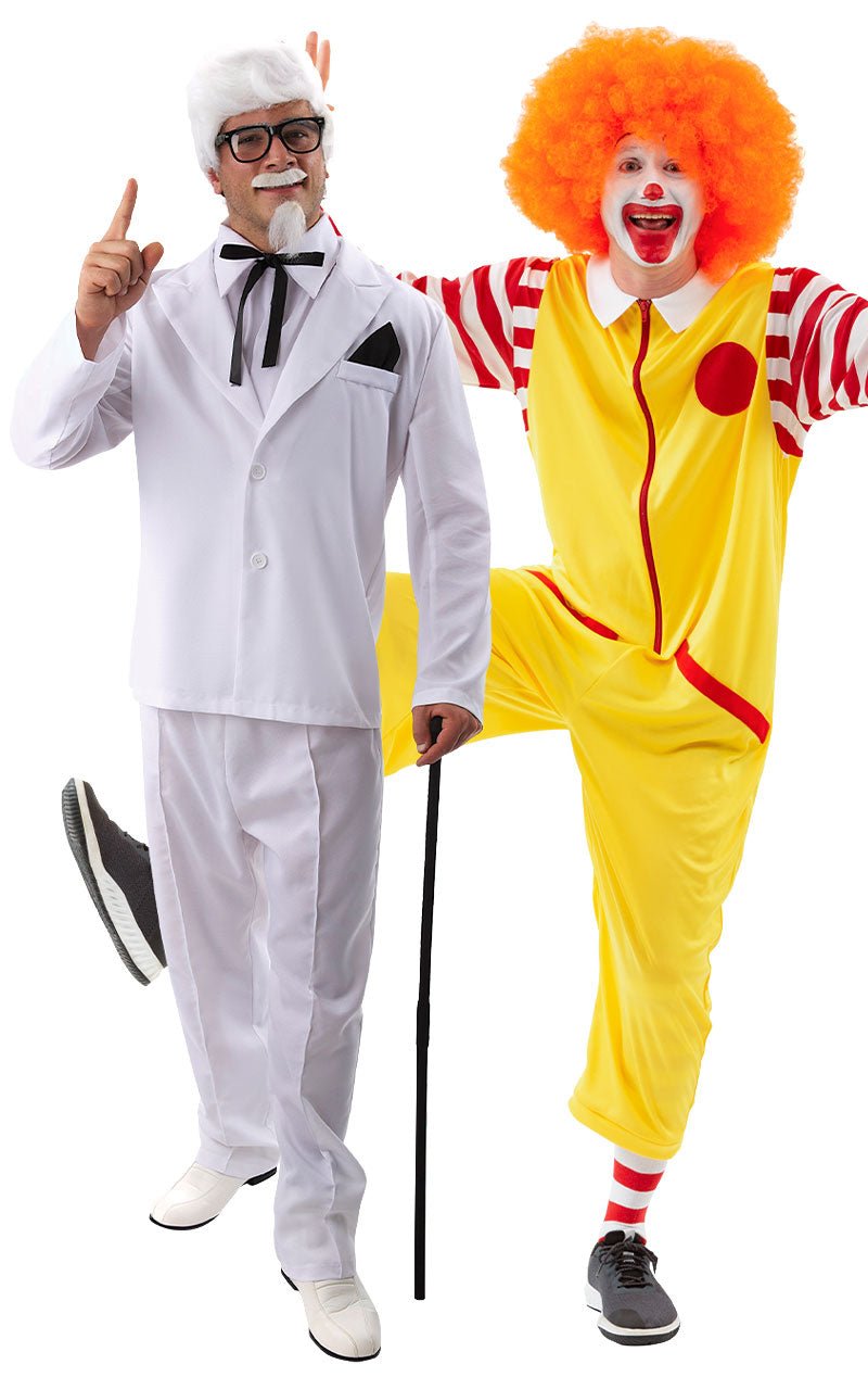Ronald McDonald & Colonel Couples Costume - Fancydress.com