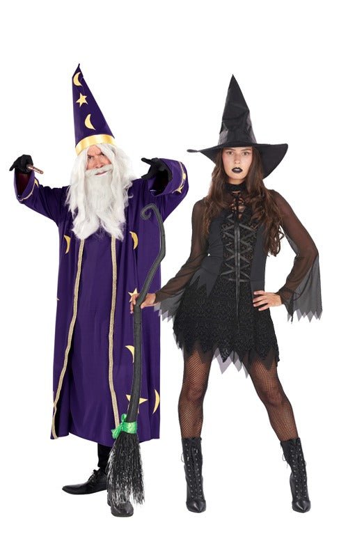 Sorceress of Darkness & Wizard Couples Costume - Fancydress.com