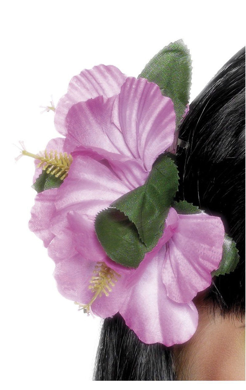 Accessoire pince à cheveux fleur rose