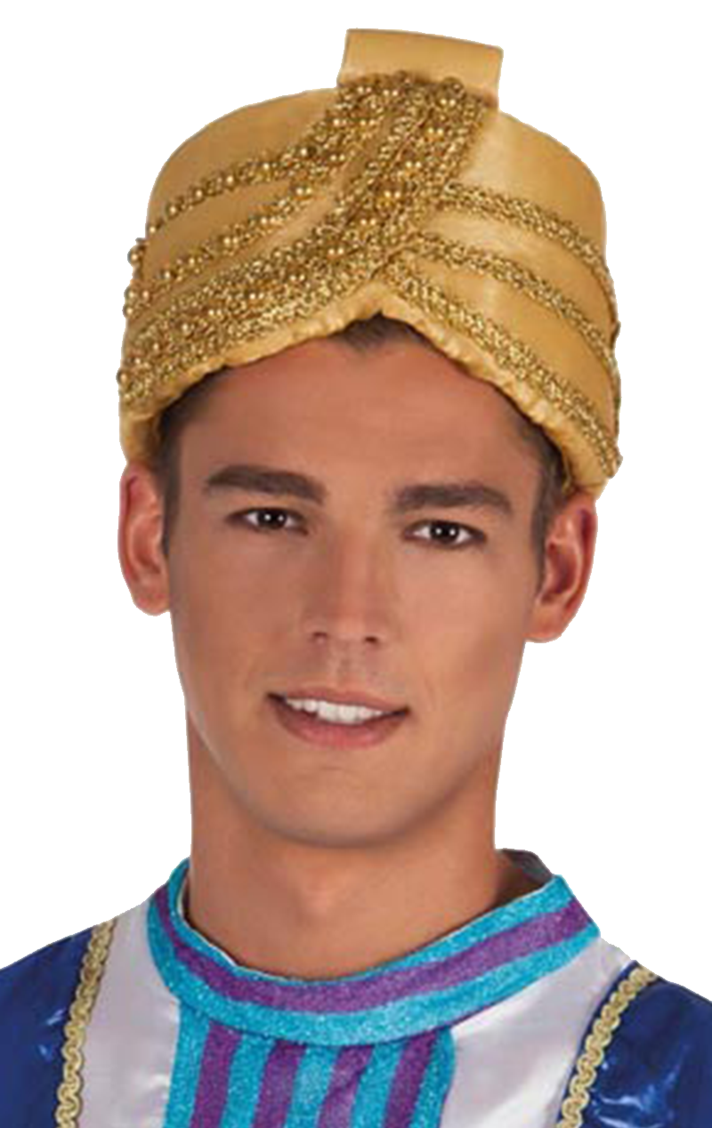 Erwachsene Gold Turban Accessoire