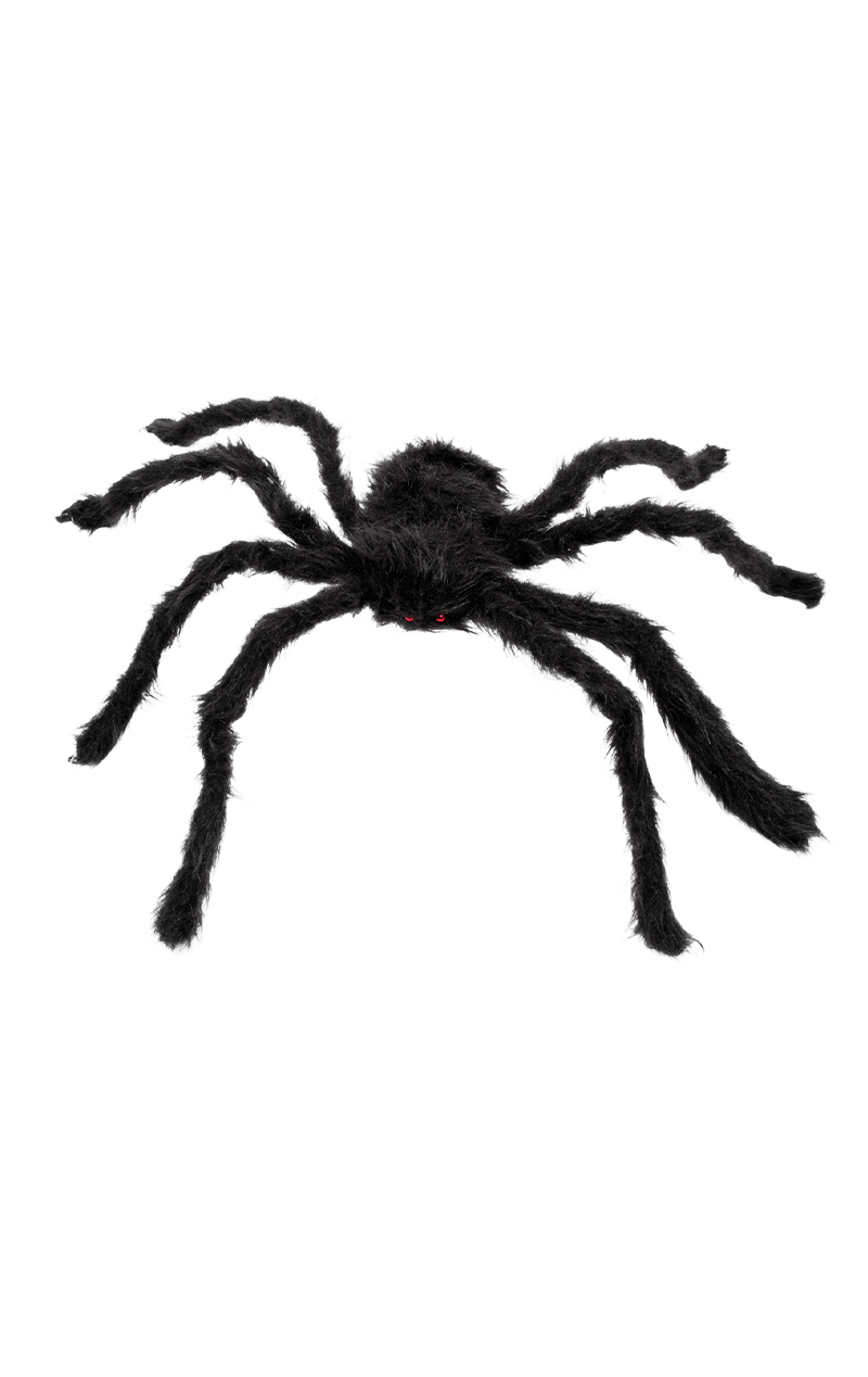 Décoration noire araignée poilue