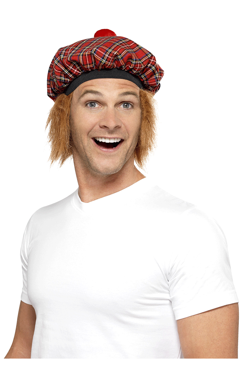 Chapeau écossais avec accessoire pour cheveux