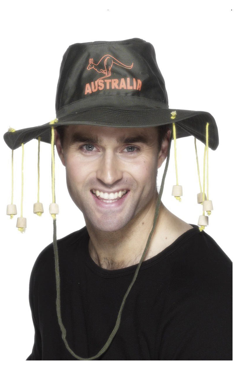 Australischer Hut mit Korkenzubehör