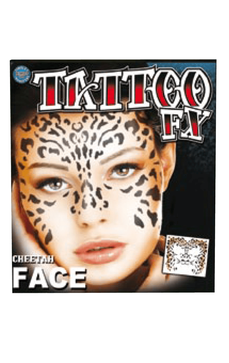 Cheetah Face Tattoo Accessory