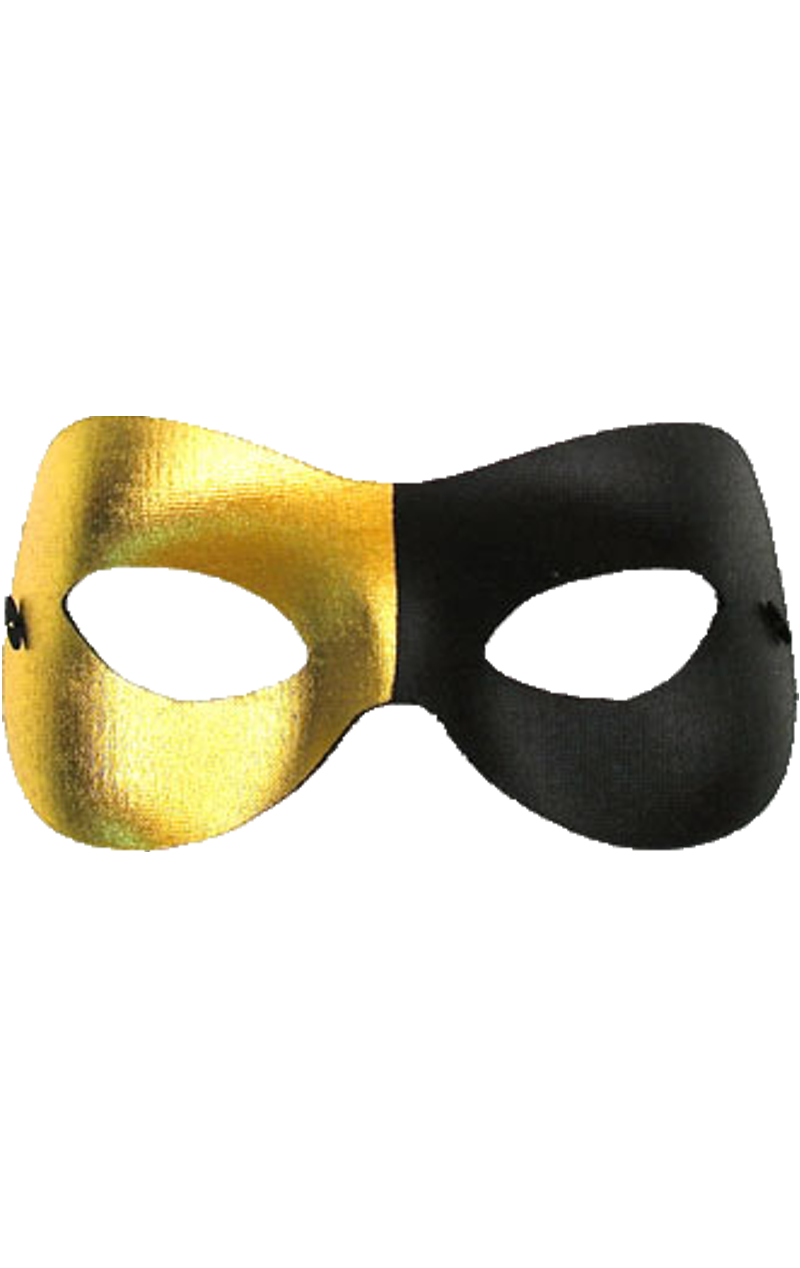 Schwarz -Gold -Augenmaske