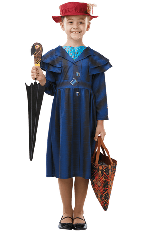 Kinder Mary Poppins kehren Kostüm zurück