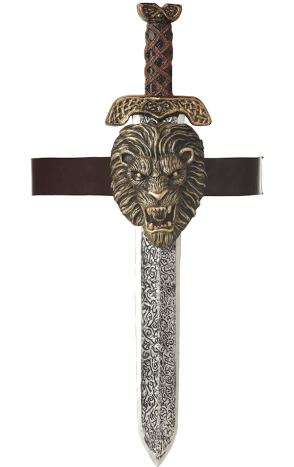 Épée romaine gaine de lion d'or