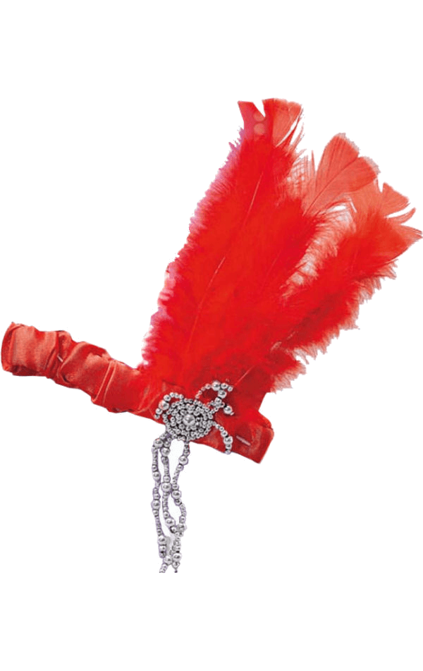 Bandeau Flapper Accessoire Rouge