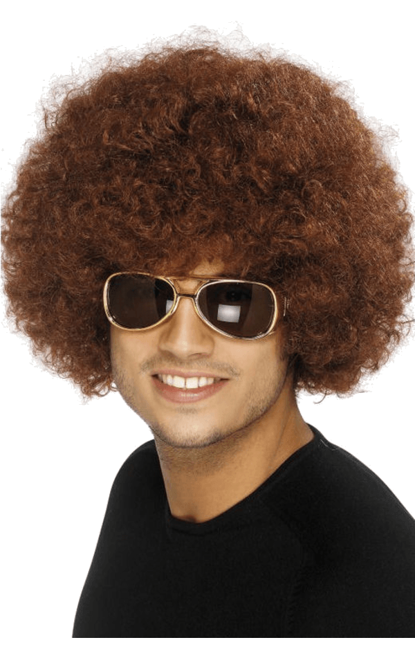 Funky brauner Afro -Perücke