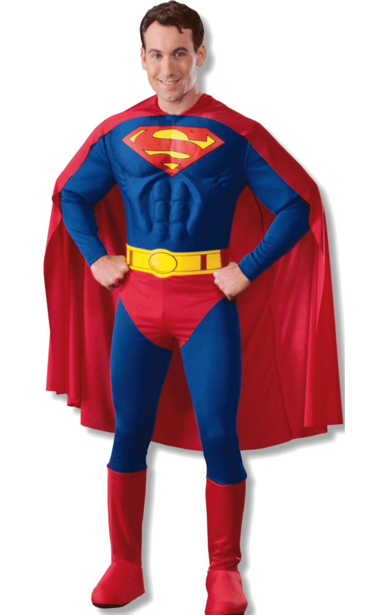 Mens Classic Muscle Superman Costume