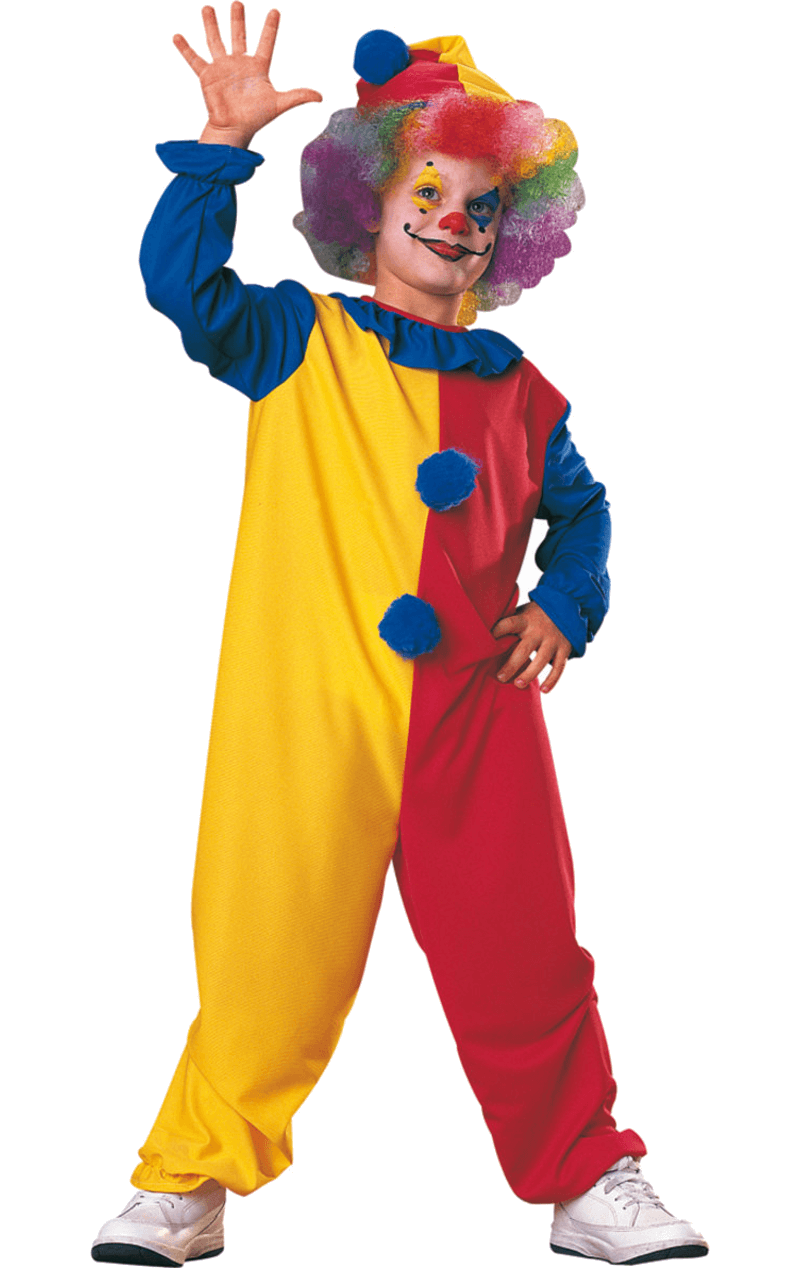 Kids Multicoloured Clown Costume