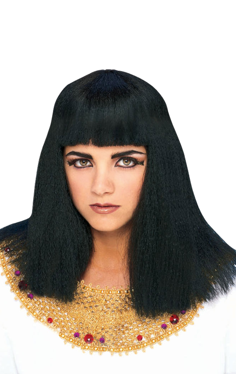 Einfache schwarze Cleopatra -Perücke