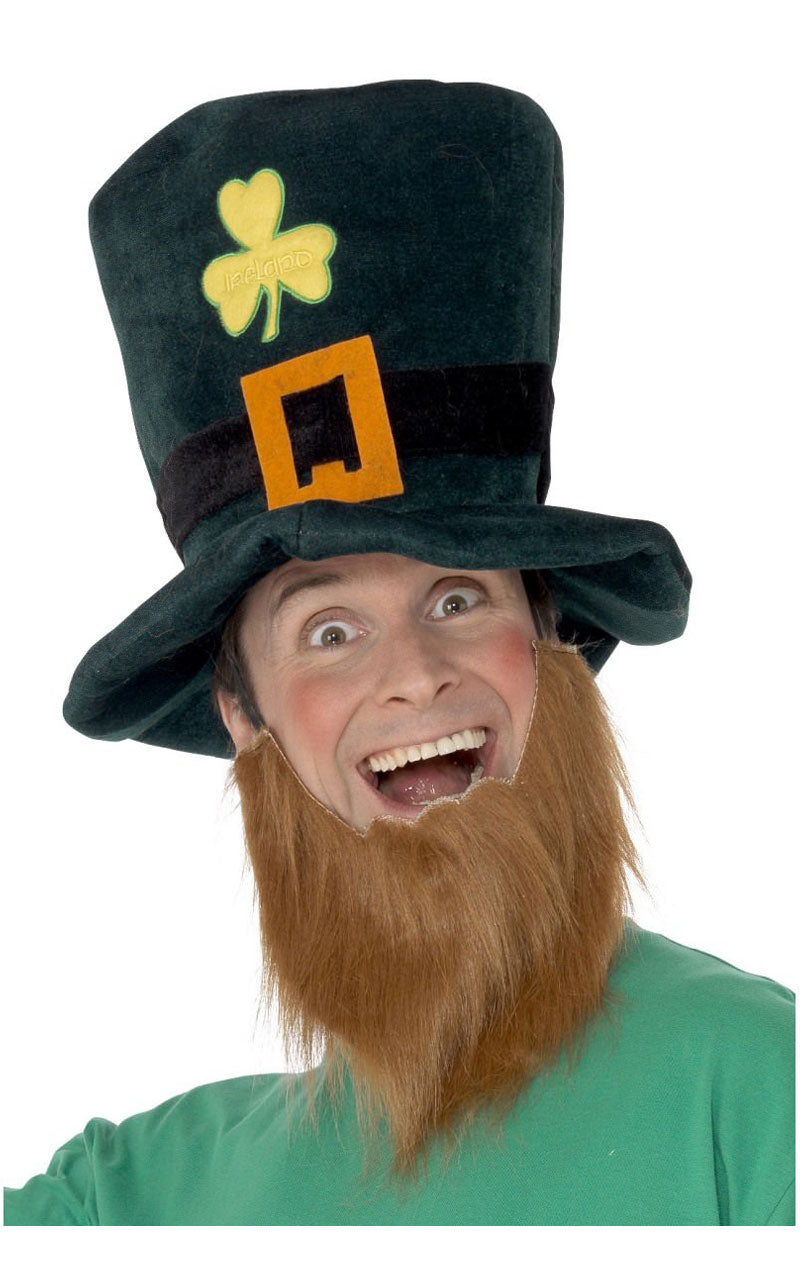 Chapeau et barbe de lutin irlandais adulte