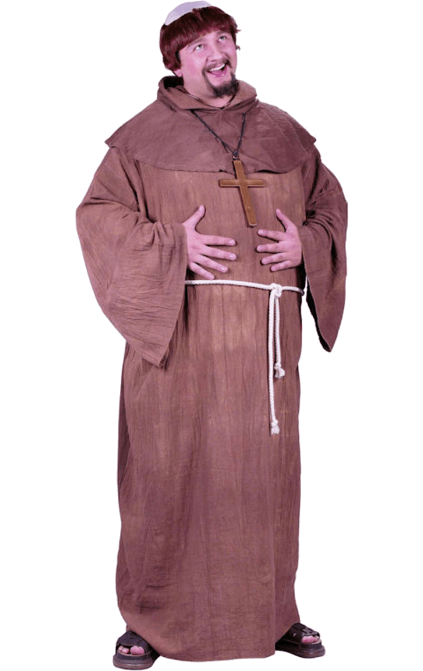 Mittelalterlicher Mönch Plus -Size -Kostüm