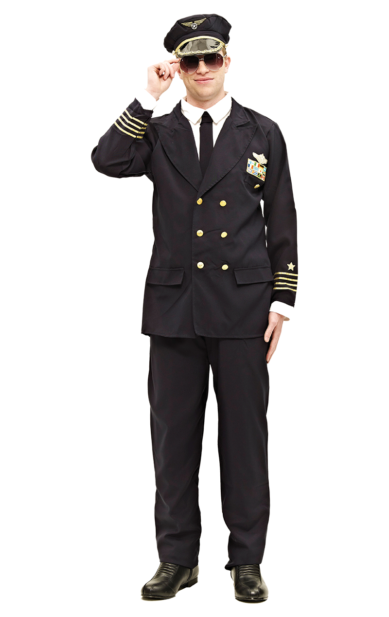 Costume d'uniforme de pilote adulte