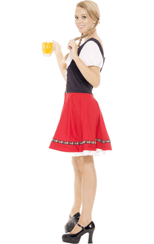 Damen Red Oktoberfest Bayerische Kostüm