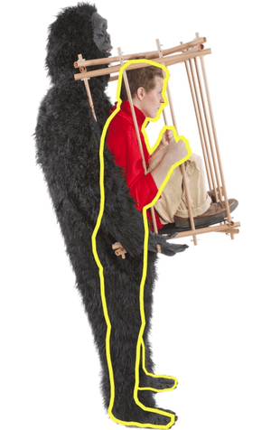 Erwachsener Gorilla Cage Capture -Kostüm