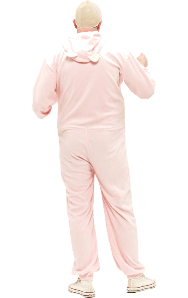 Erwachsener rosa Babygrow -Kostüm