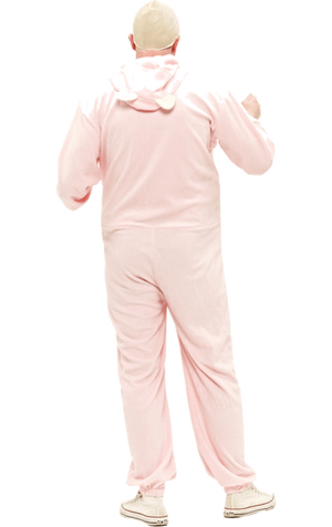 Erwachsener rosa Babygrow -Kostüm