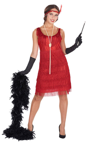 Erwachsene 1920er Jahre Red Flapper Kostüm