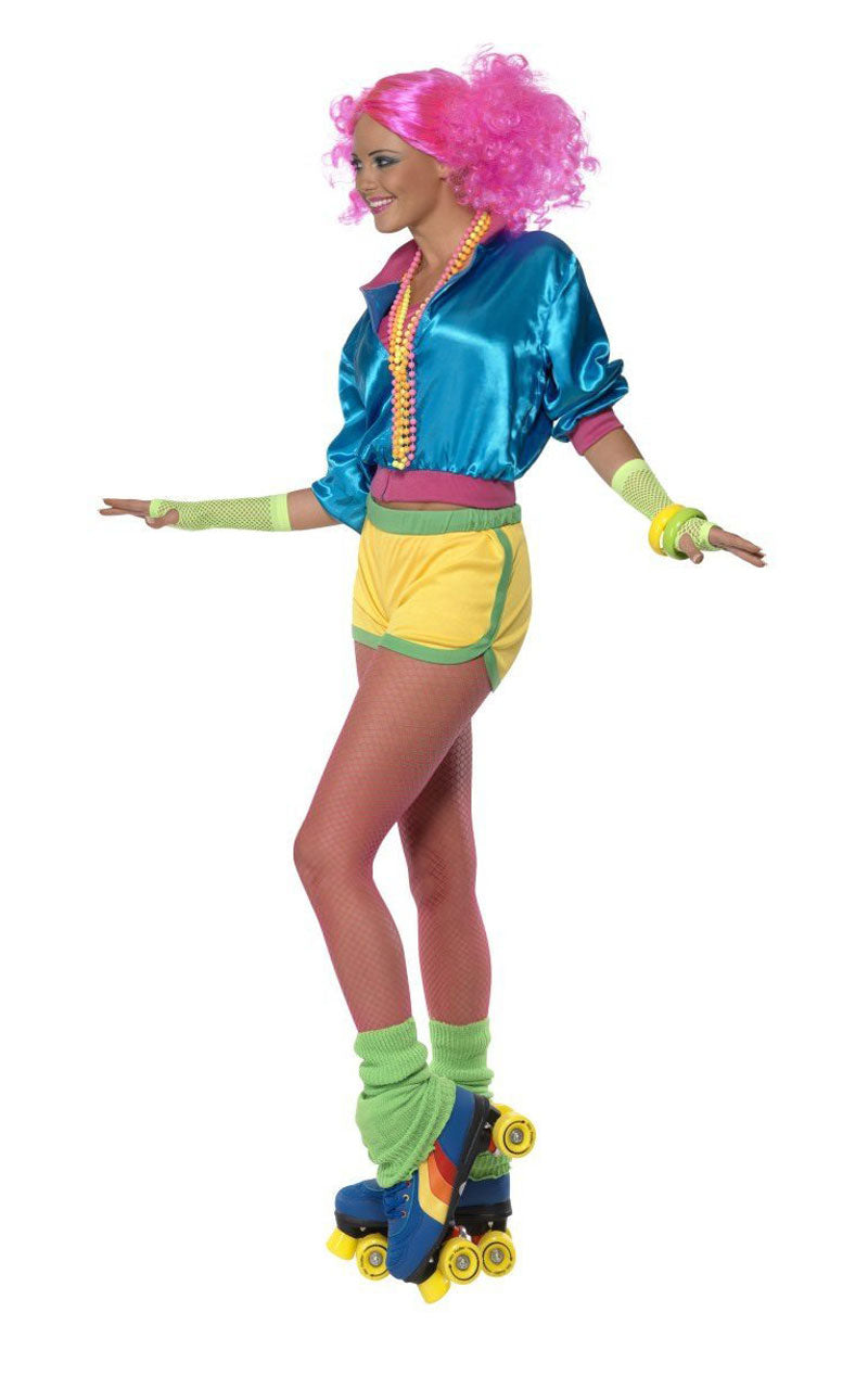 Damen 80er Roller Disco Girl Kostüm