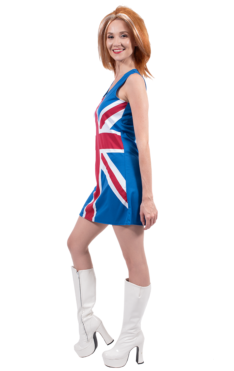 Womens Union Jack Spice Girl Costume