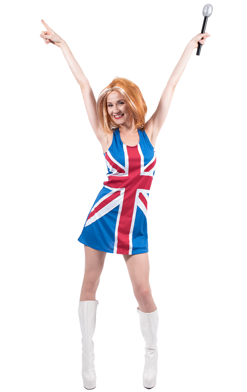 Frauen Union Jack Spice Girl Kostüm