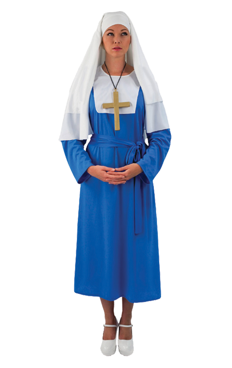 Déguisement nonne bleue adulte