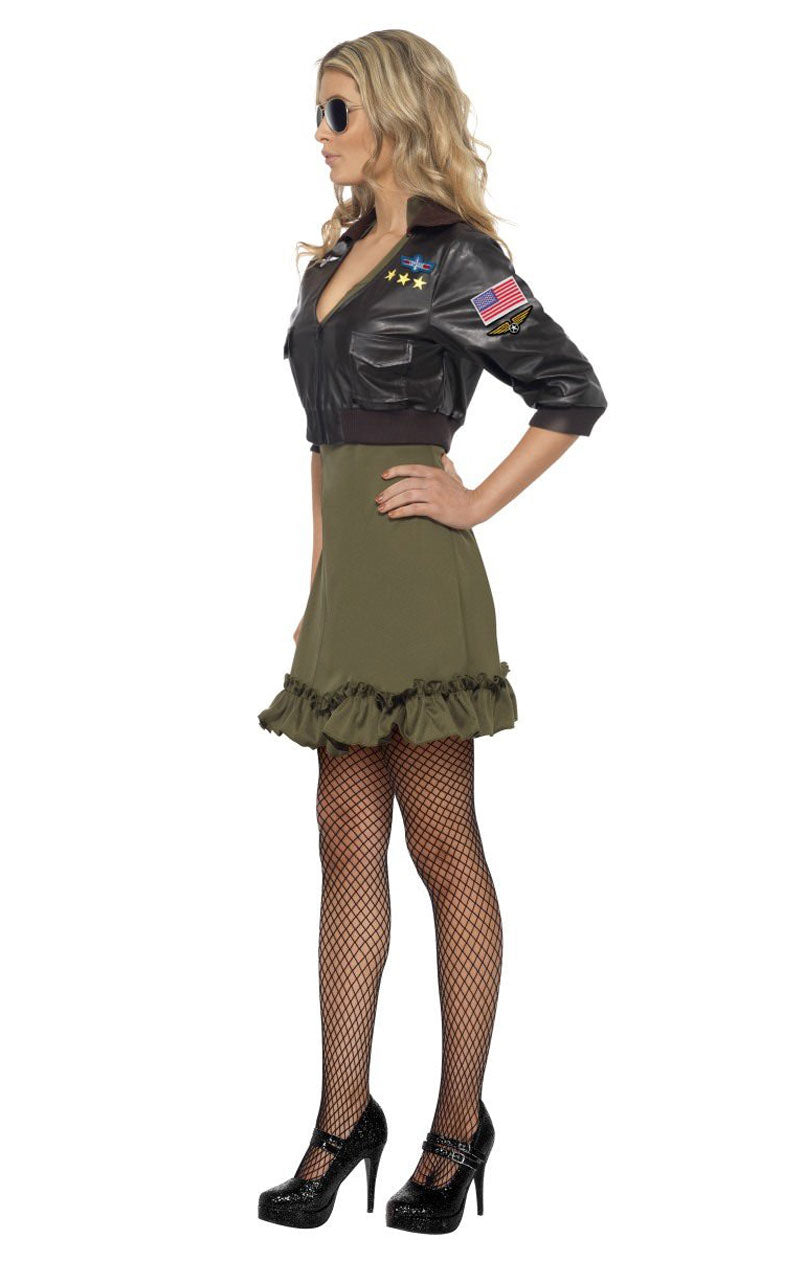 Damen Top Gun Diva -Kostüm