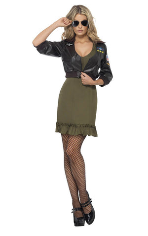 Damen Top Gun Diva -Kostüm