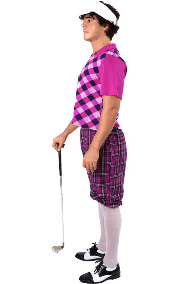 Herren Pink Pub Golf Kostüm