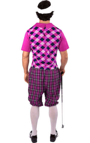 Herren Pink Pub Golf Kostüm