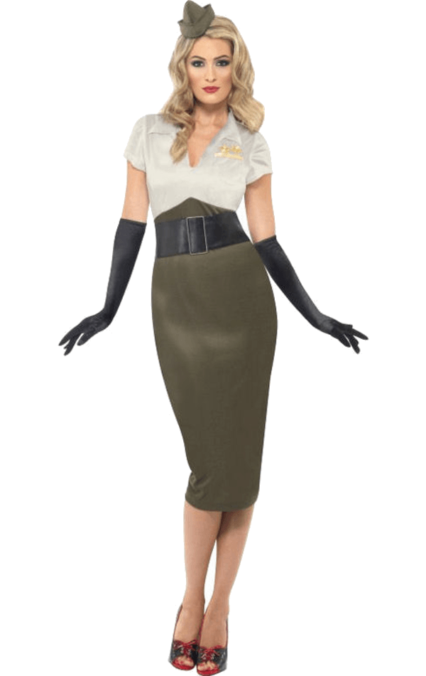 Womens 1940s Army Girl Costume