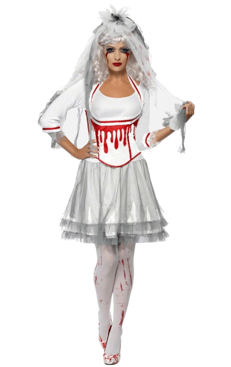 Womens Halloween Bleeding Bride Costume