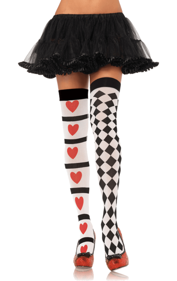 Harlequin & Heart Stockings