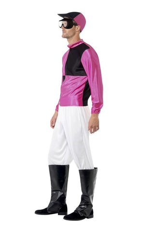 Mens Pink and Black Jockey Costume